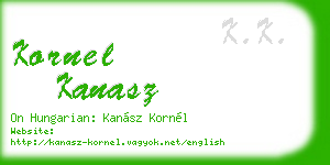 kornel kanasz business card