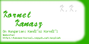 kornel kanasz business card